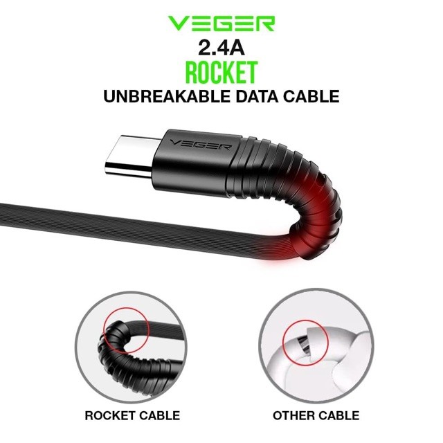 Kabel Data Veger Rocket Fast Charging Micro Usb 2