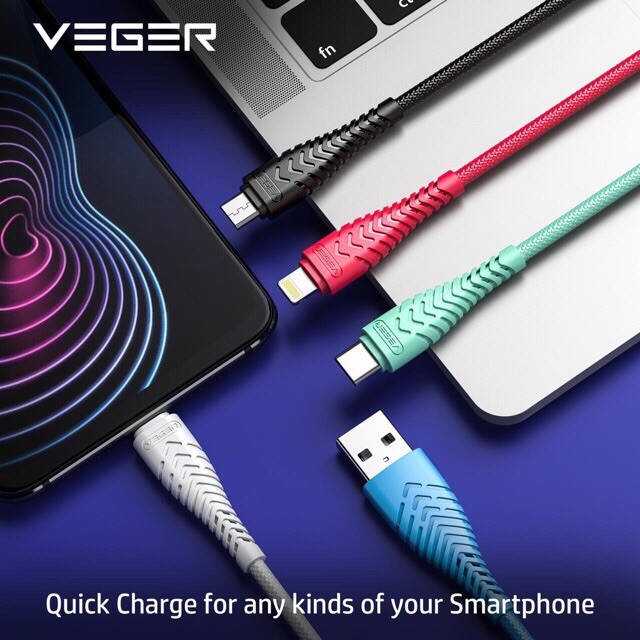 Kabel Data Veger V110 USB Type-C Fast Charging 3