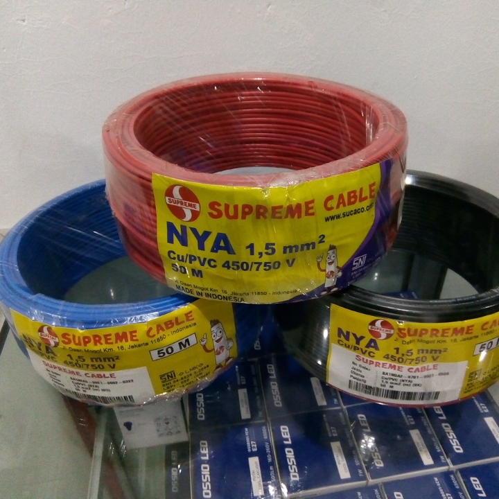 Kabel NYA Supreme 1 x 1-5 mm2 Ecer Meteran