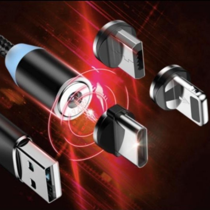Kabel USB Charger 3 in 1 Magnetic Head