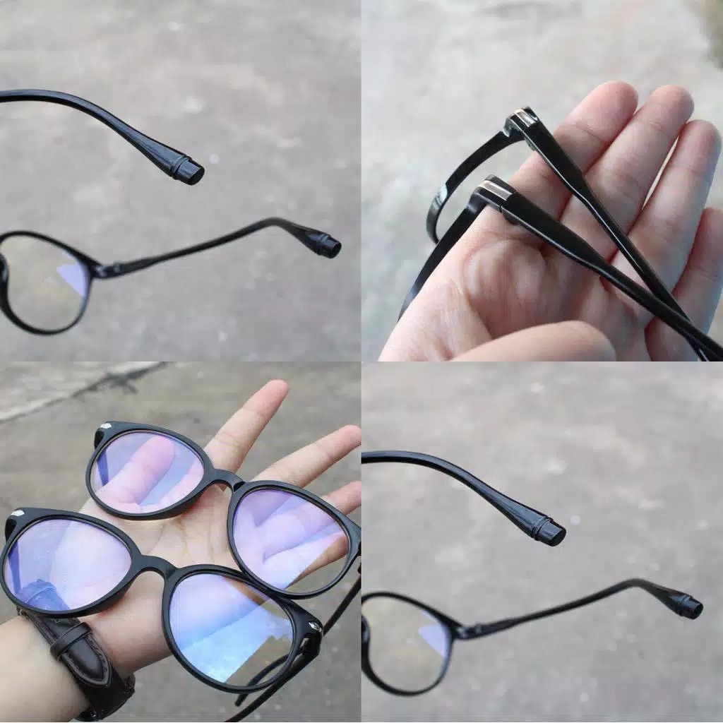 Kacamata Lensa Transparan Fashion Wanita Pria Frame Sunglasses 2