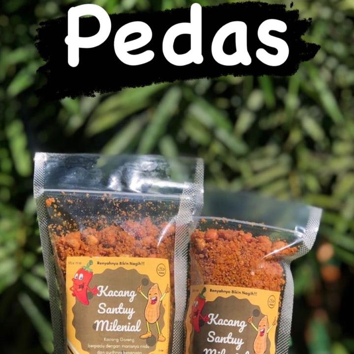 Kacang Santuy Pedas 500gr Toples