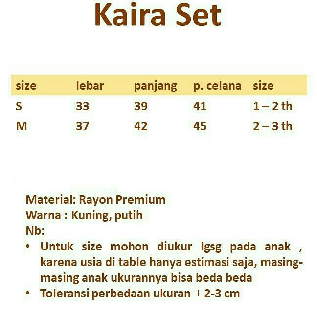 Kaira Set Yellow And White 3