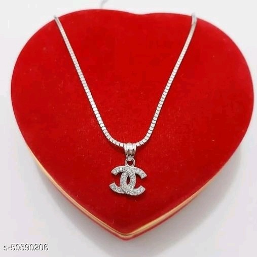 Kalung Itali liontin Chanel silver-Silver Plated