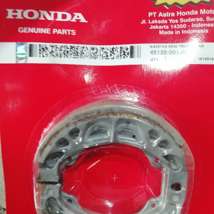 Kampas Rem Belakang Matic Honda
