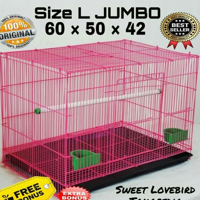 Kandang Kucing-Kelinci-Sugar Glider-Burung SIZE L 60x42x50