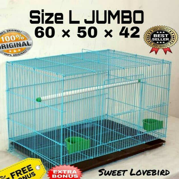 Kandang Kucing-Kelinci-Sugar Glider-Burung SIZE L 60x42x50 2