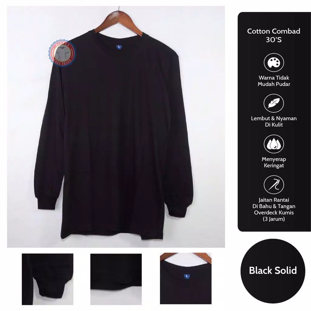 Kaos Distro Lengan Panjang Polos
