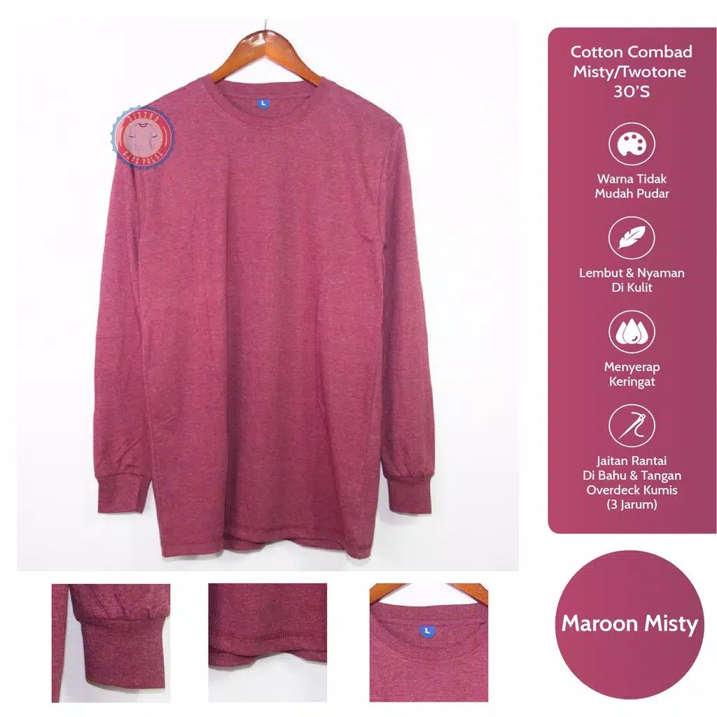 Kaos Distro Lengan Panjang Polos