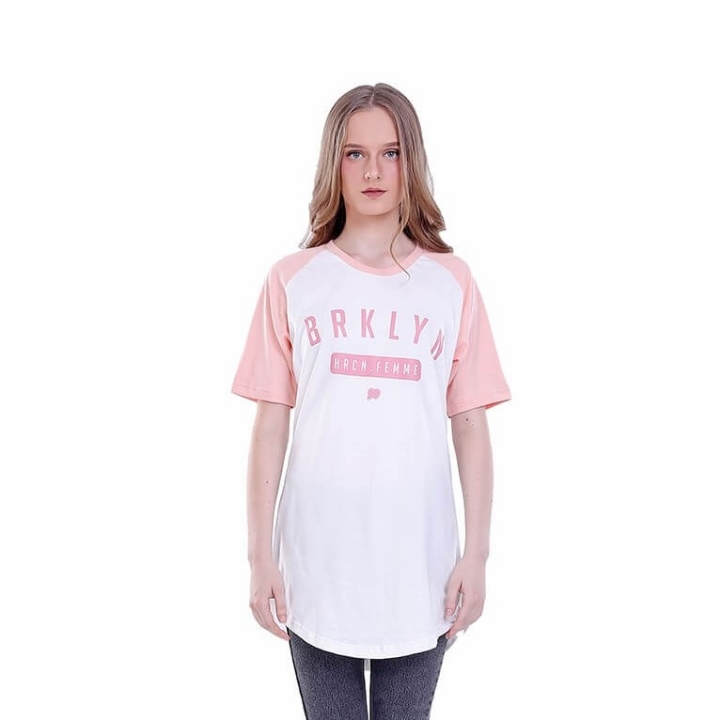 Kaos Distro Wanita Peach - H 0770