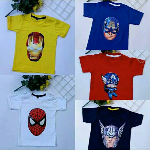 Kaos Led Superhero Anak