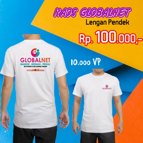 Kaos Lengan Pendek GLOBALNET 10000 VP