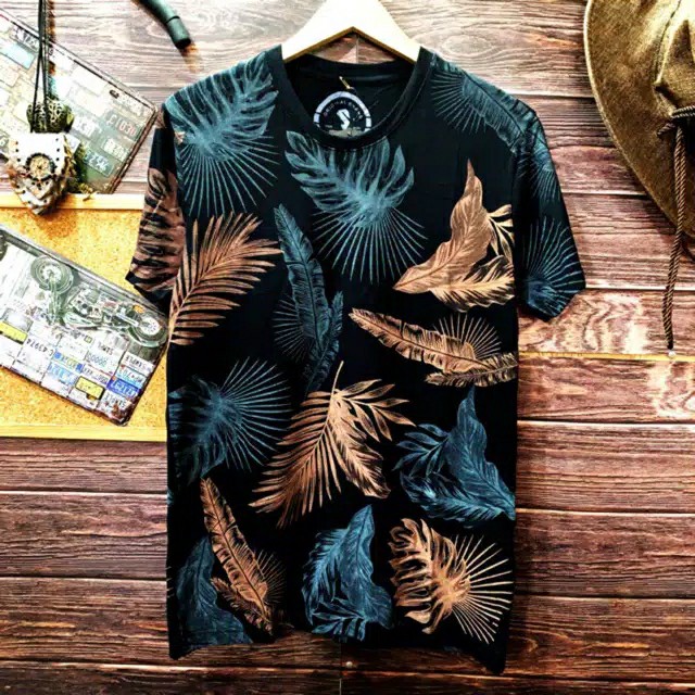 Kaos Motif Bunga Dan Corak 5