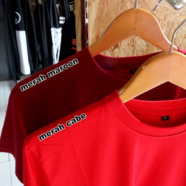 Kaos Polos Combed 30s Merah Cabe