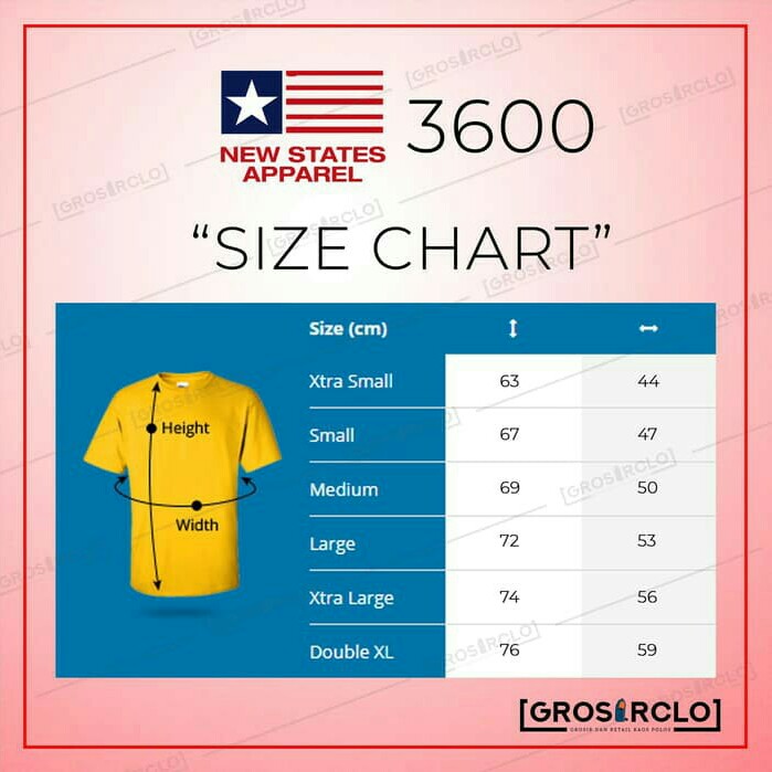 Kaos Polos New States Apparel NSA 3600 SoftStyle 2