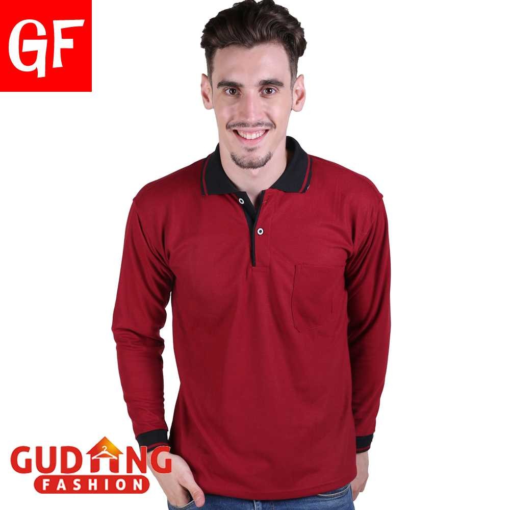 KAOS PRIA Lengan Panjang Berkerah PLS 176 3