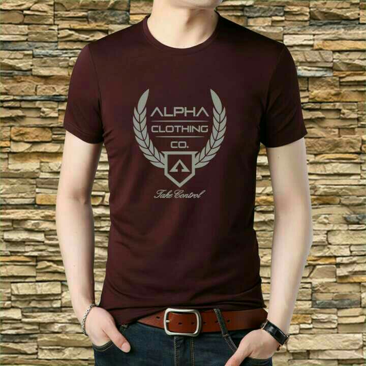 Kaos Pria Pitter Maroon