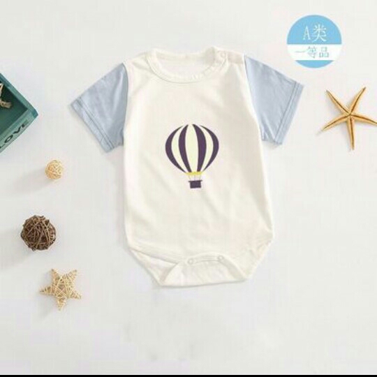 Kaos bayi katun korea lengan pendek dua warna 2