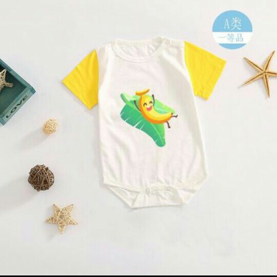 Kaos bayi katun korea lengan pendek dua warna 4