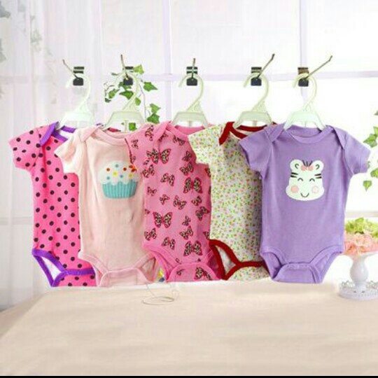 Kaos bayi katun lengan pendek model popok 2