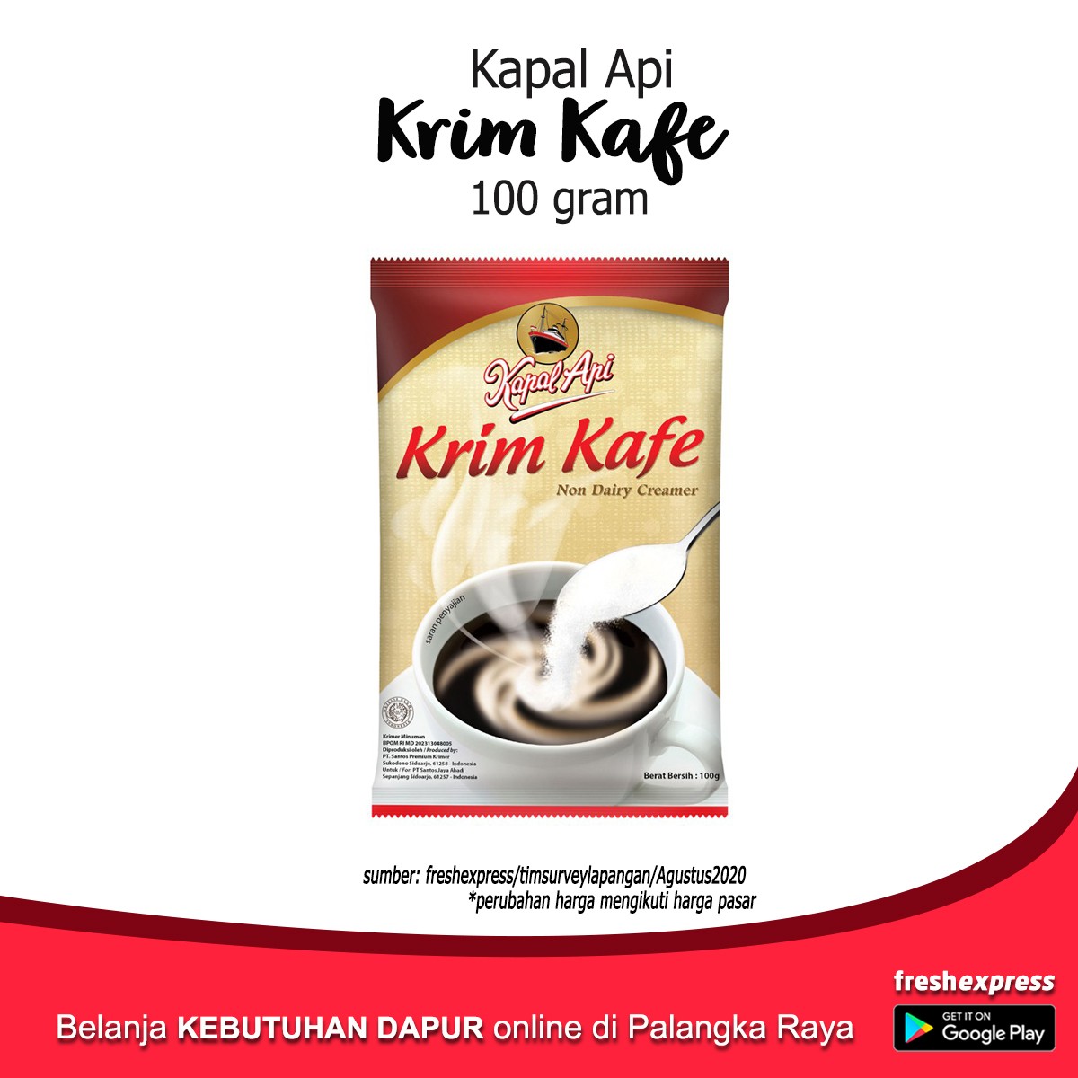 Kapal Api Krim Kafe 100 Gram