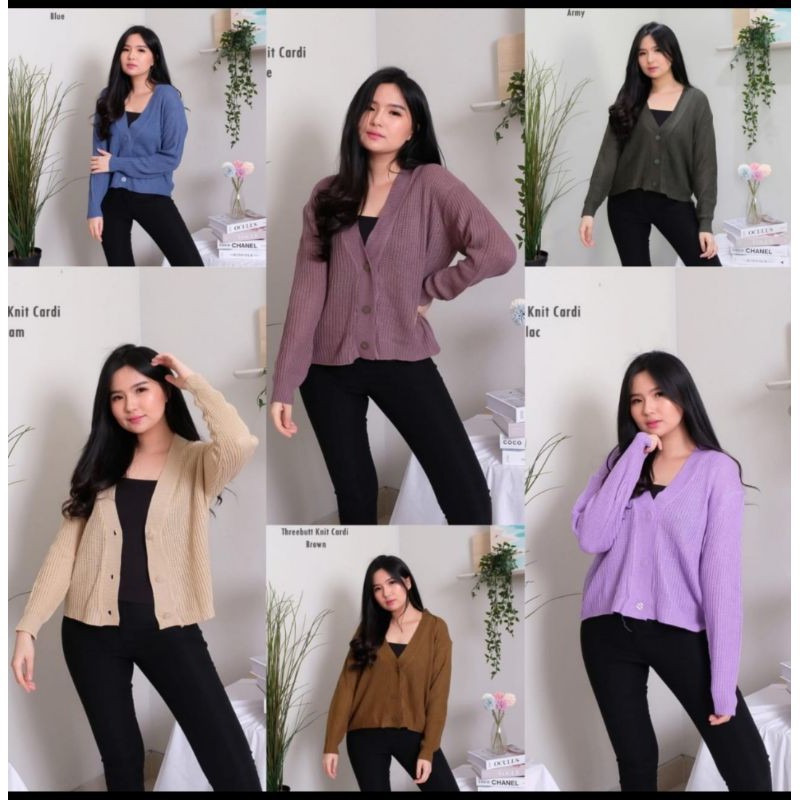 Kardigan Polos Wanita Rajut
