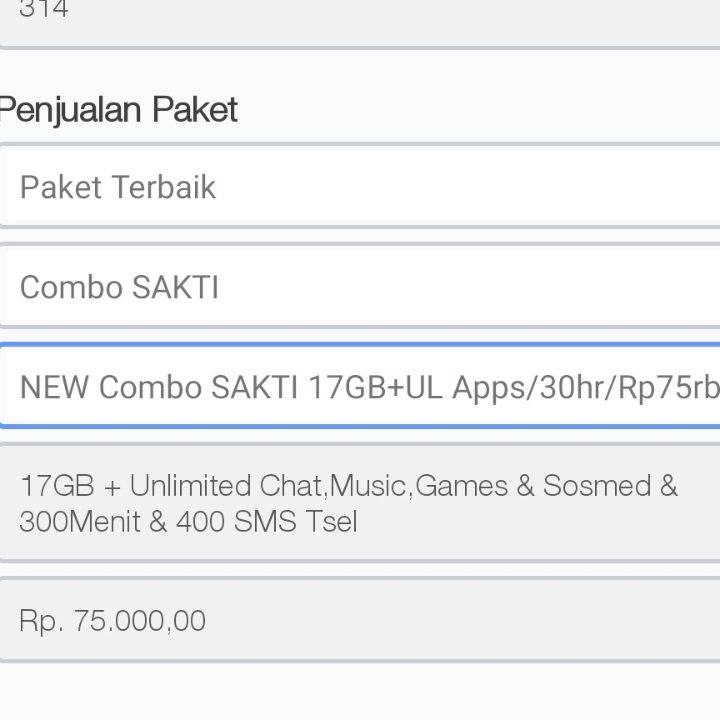 Kartu Sakti Promo 17 GB  Plus 99 Gb Nelpon 300 Mnit Sms 400