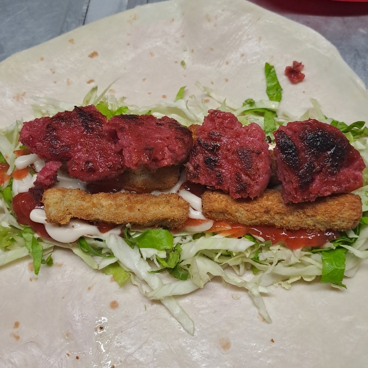 Kebab Dobble Daging - Ayam Crispy Nugget