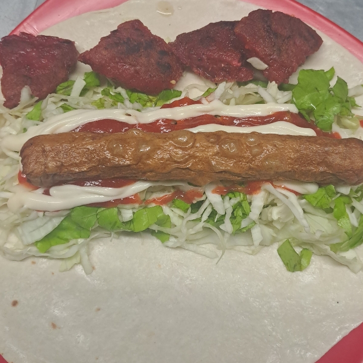 Kebab Dobble Daging - Sosis