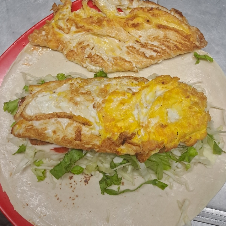 Kebab Dobble Telur Goreng - Telur Goreng