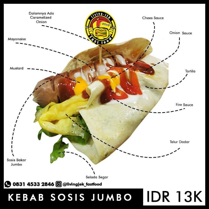 Kebab Sosis Jumbo