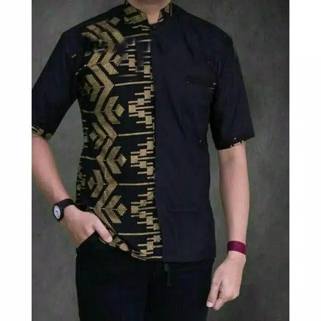 Kem batik lengan pendek 