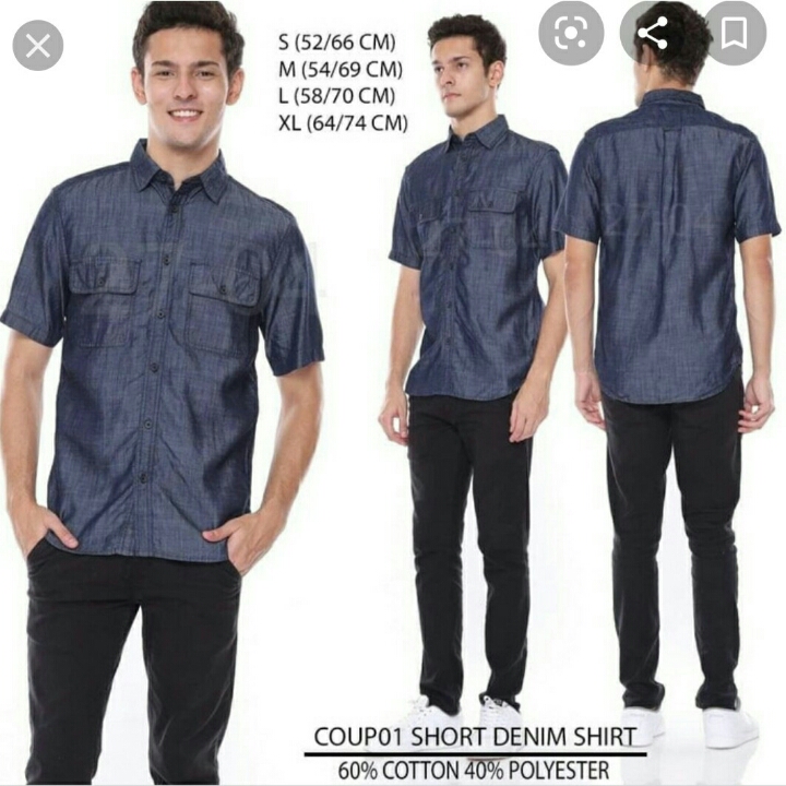 Kemaja Pria Jeans Merk coup 2