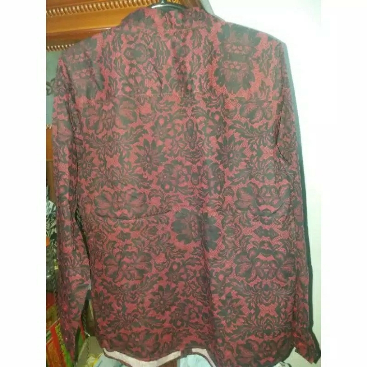 Kemeja Basic Motif Kembang 2