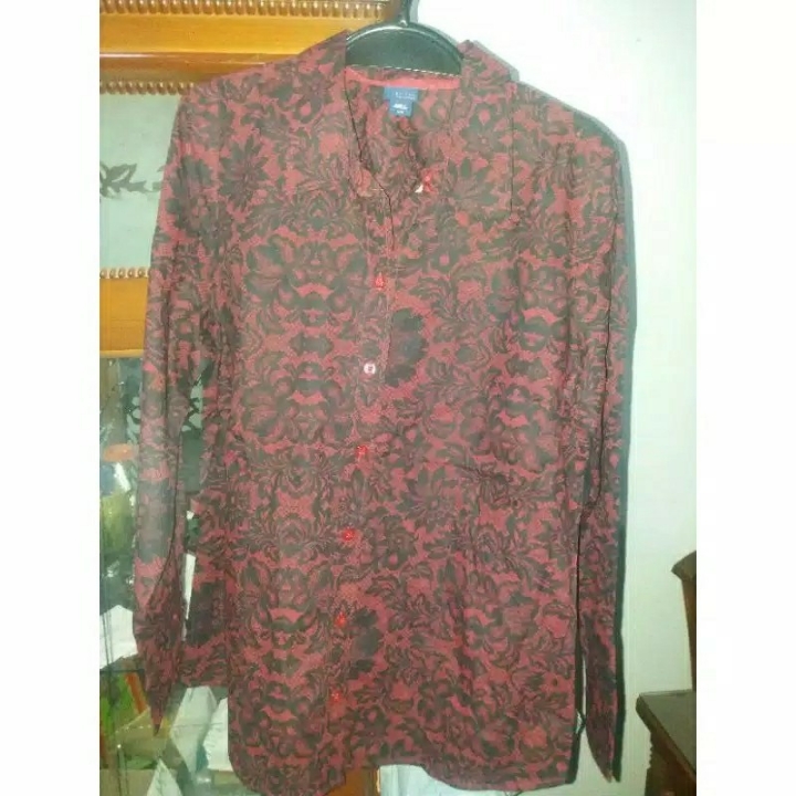 Kemeja Basic Motif Kembang 3