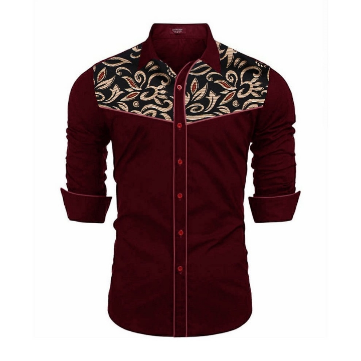 Kemeja Kairos Maroon