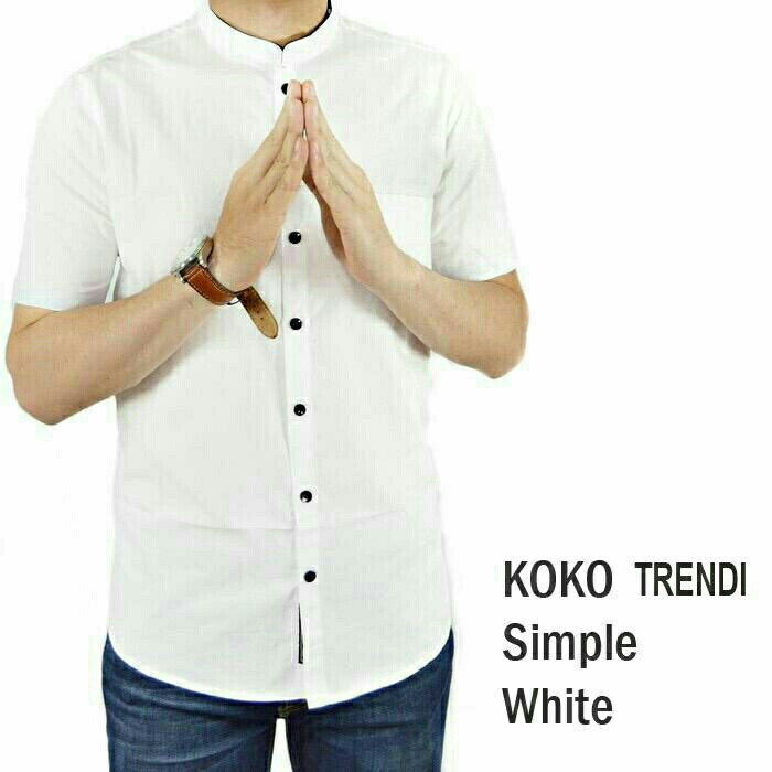 Kemeja Koko Trendi Putih