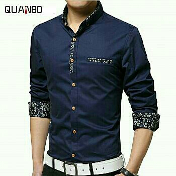 Kemeja Nando Navy