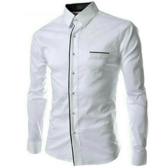Kemeja Panjang Garlan White