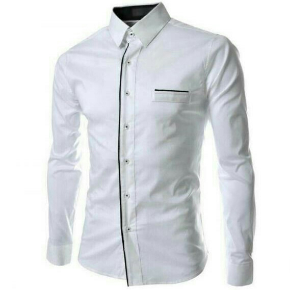 Kemeja Panjang Garlan White