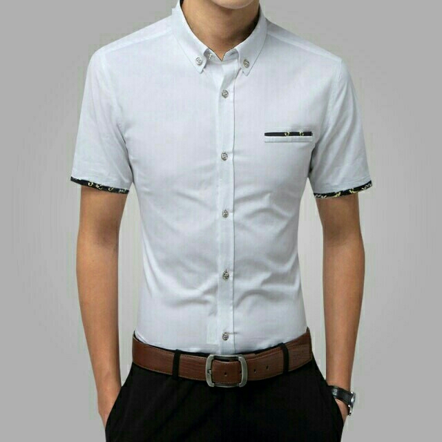 Kemeja Pendek Jimmy Putih