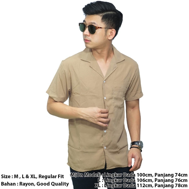 Kemeja Pendek Revere Collar Basic 5