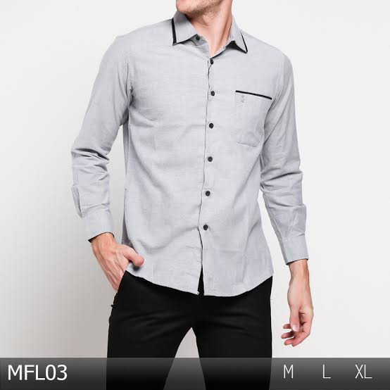 Kemeja Pria Casual Baju Pria Lengan Panjang Model Slimfit Modern