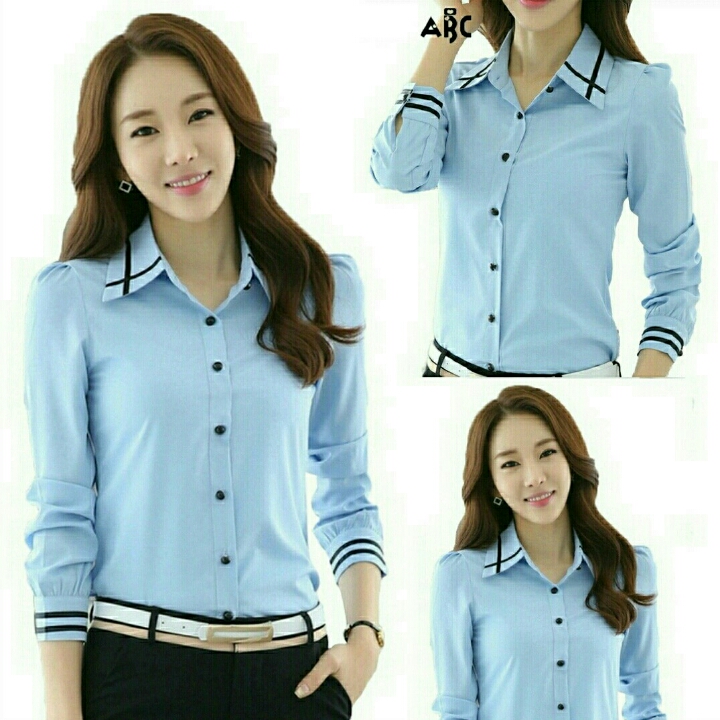 Kemeja Sofia Softblue