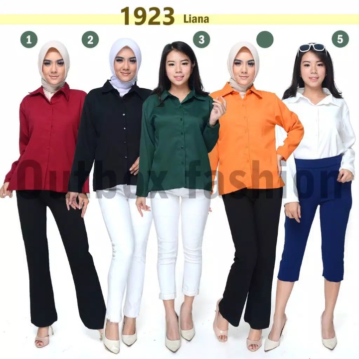 Kemeja polos Liana fit to xl