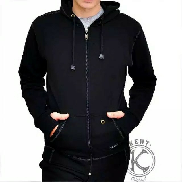 Kent Jaket Zipper Full Black