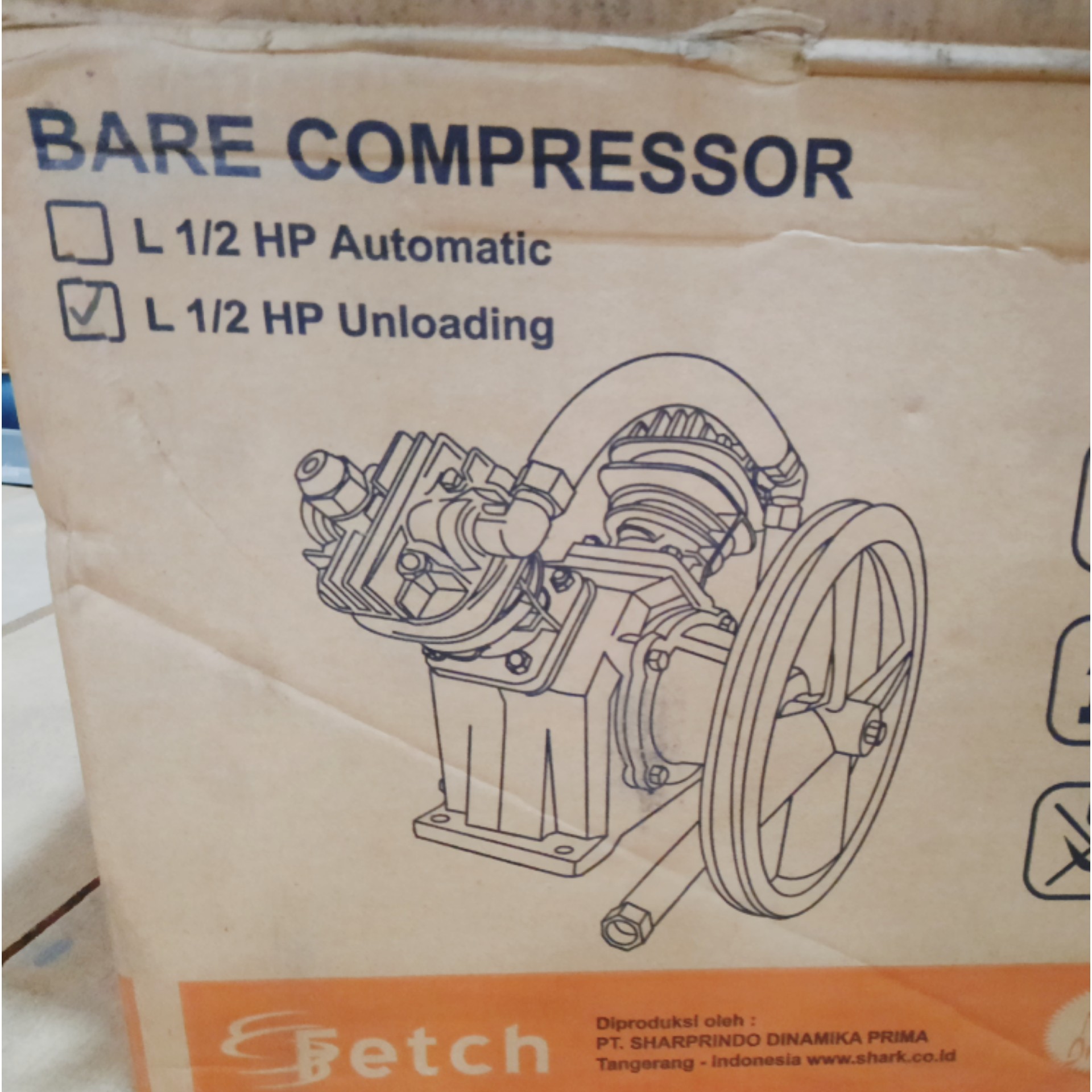 Kepala Kompresor 1per2HP Shark 5