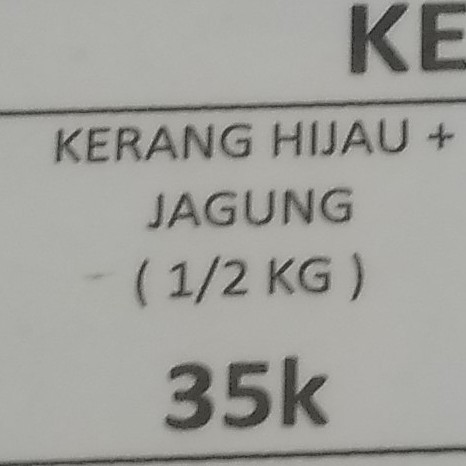 Kerang Hijau Plus Jagung