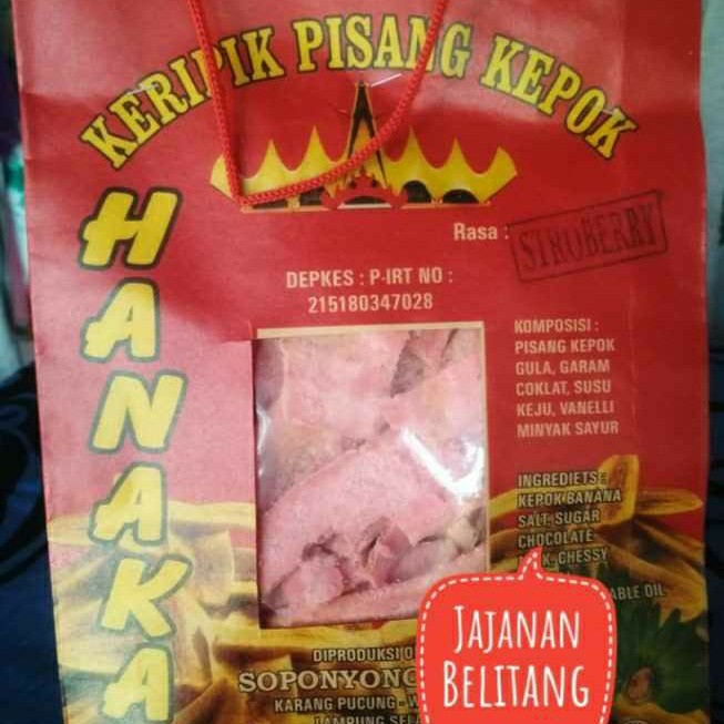 Keripik Pisang Strawberry
