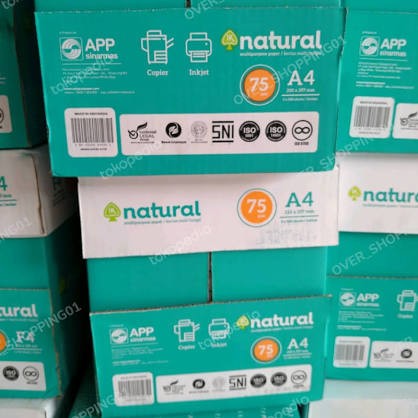 Kertas Natural A4  75 Gr 1 Dus Isi 5 x 500 Lbr 3